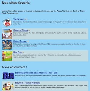 Nos sites favoris promo chaine youtube papys warriors
