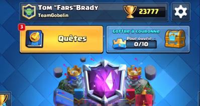 Onglet journal quetes clash royale