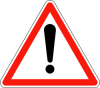 Panneau attention danger