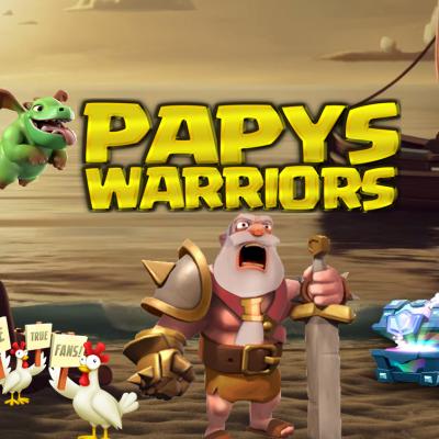 Papys warriors banniere twitter communaute jeux mobile