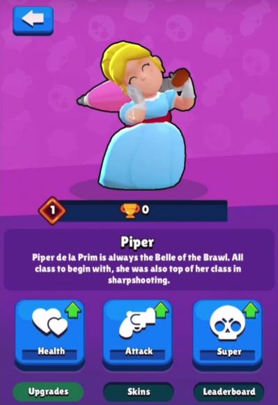 Piper nouveau brawler description perso brawl stars