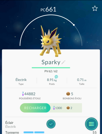 Pokemon go astuce evoli voltali sparky