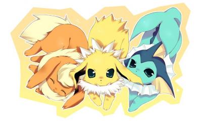 Pokemon go evoli evolution voltali aquali pyroli fan art