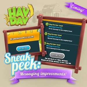 Sneak peek 1 message de voisinage maj octobre 2017 hay day