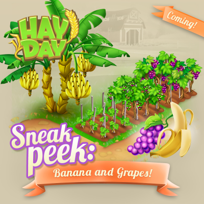Sneak peek hay day banane raisin