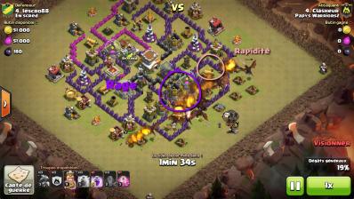 Sort rage rapidite attaque dragon gdc clash of clans