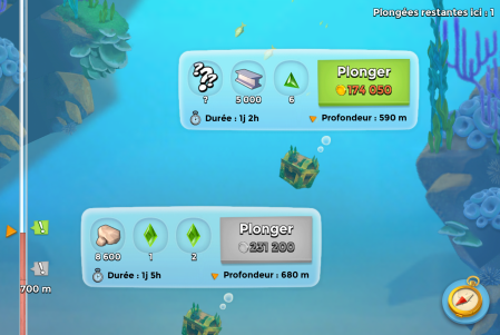 Sous marin plonger profondeur boom beach