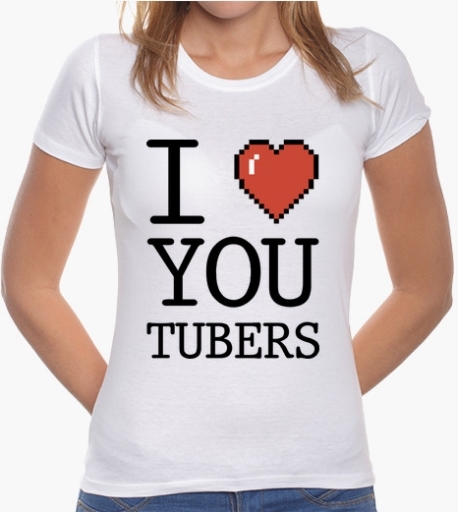 T shirt femme i love youtuber