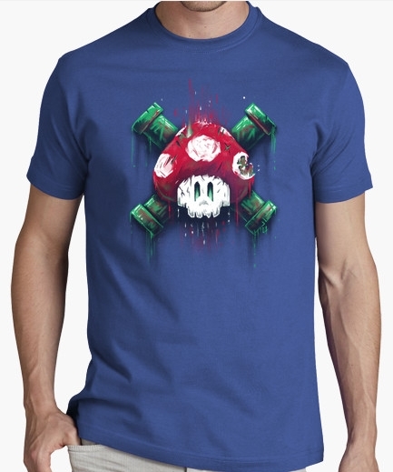T shirt geek mario mushroom fun