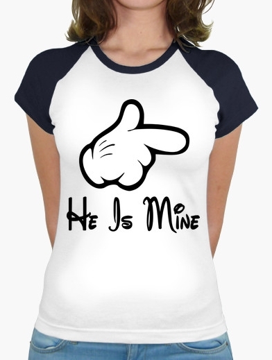 T shirt he is mine fun michez disney