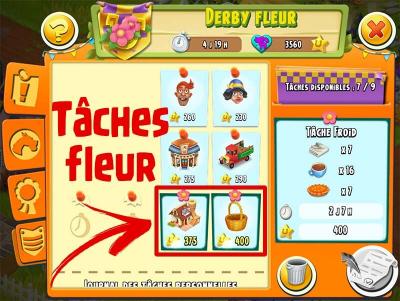 Tache derby fleur fleche hay day