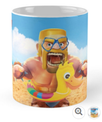 Tasse barbare canard plage clash of clans
