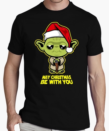 Tee shirt homme fun star wars yoda christmas