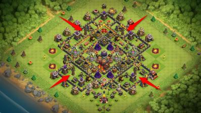 Tesla dispersee exemple astuce clash of clans